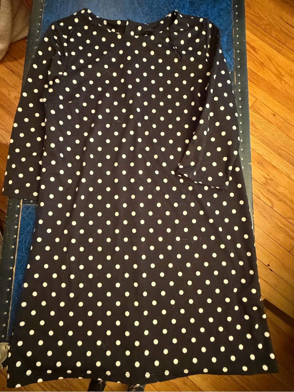 H&M Black Dress with White Polka Dots - Picture 1 of 3